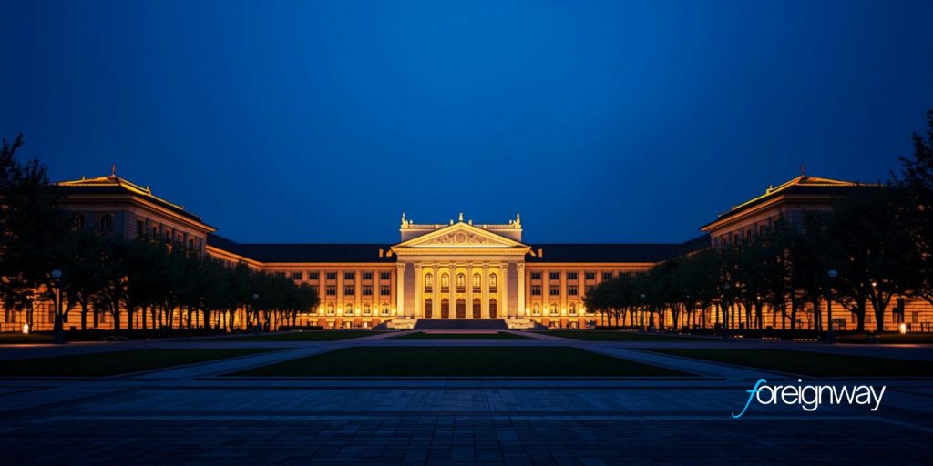 China Government Scholarship university campus at night